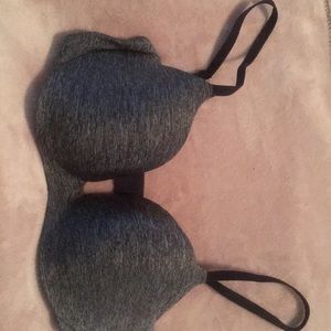 Pink brand bra , like new, black w charcoal gray